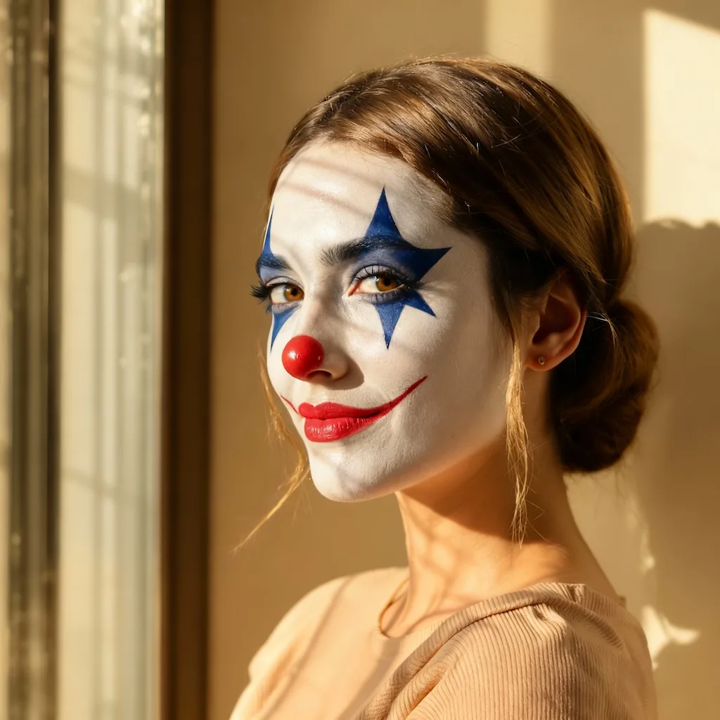 Horror Clown Makeup - AI-generated image using Flux 2